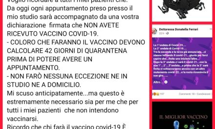 Dottoressa lancia una sberla in faccia ai Covidioti che si vaccineranno
